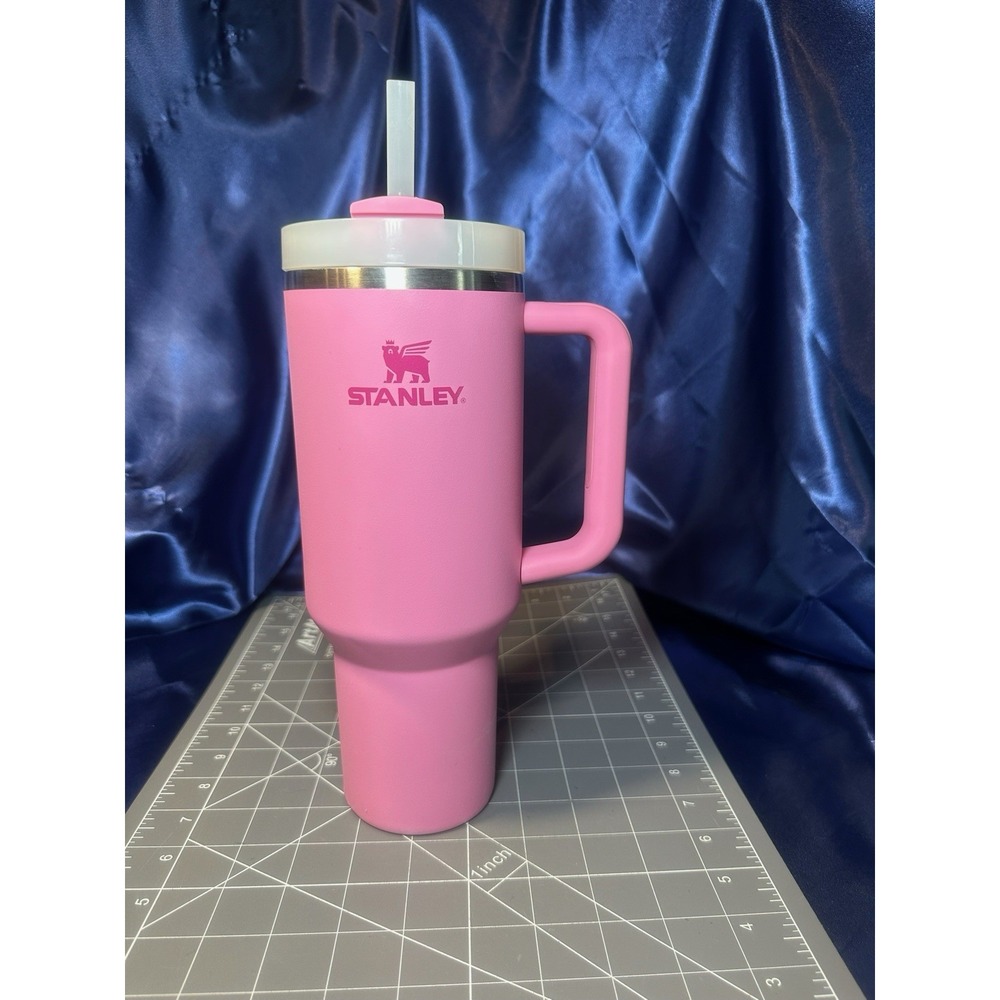 Stanley Pink Stainless Steel 40oz Tumbler w/ Handle, Straw & Drink-Through Lid